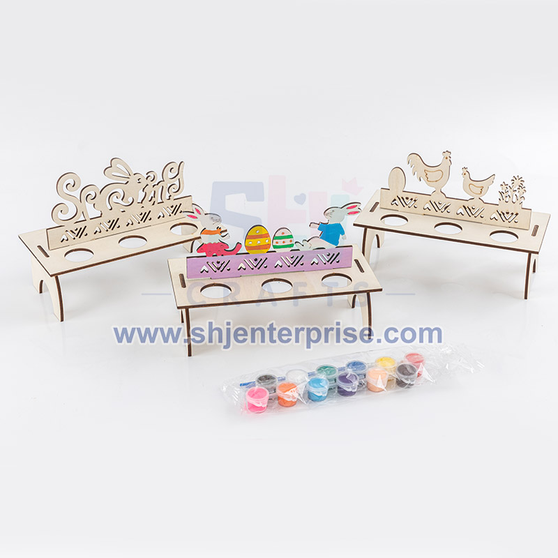 Easter Eggs Wooden Holder Tray