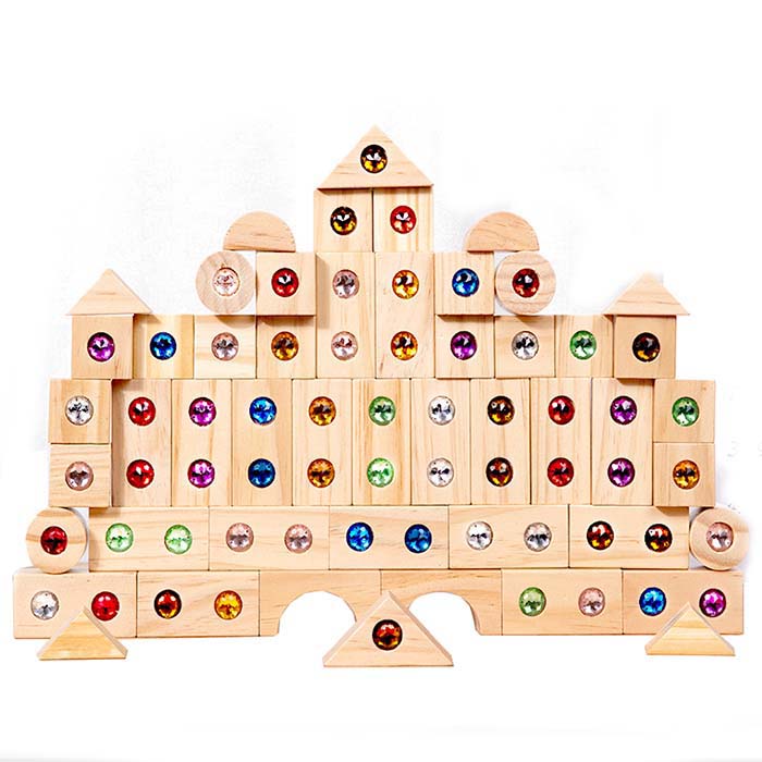 Gem wooden blocks