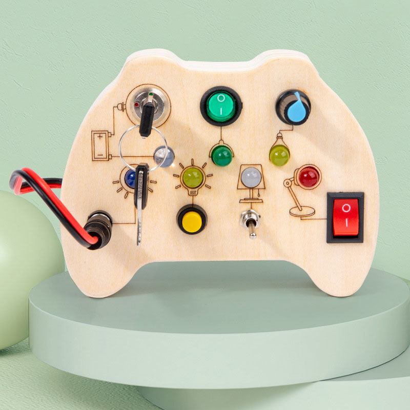 LED Light Switch Busy Board For Toddler With Sound
